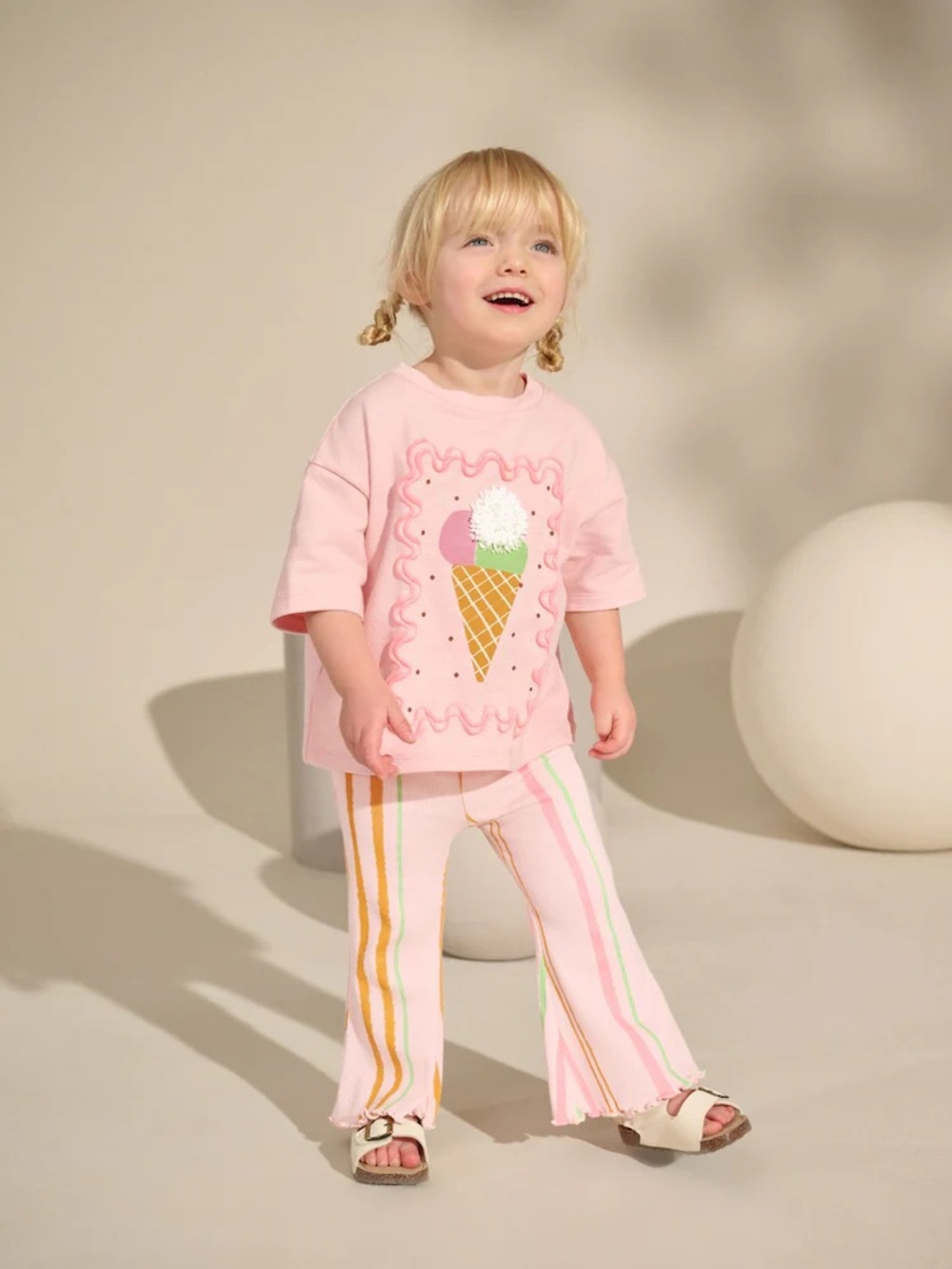 NWT Next Girls Pink Ice Cream Pajama Set